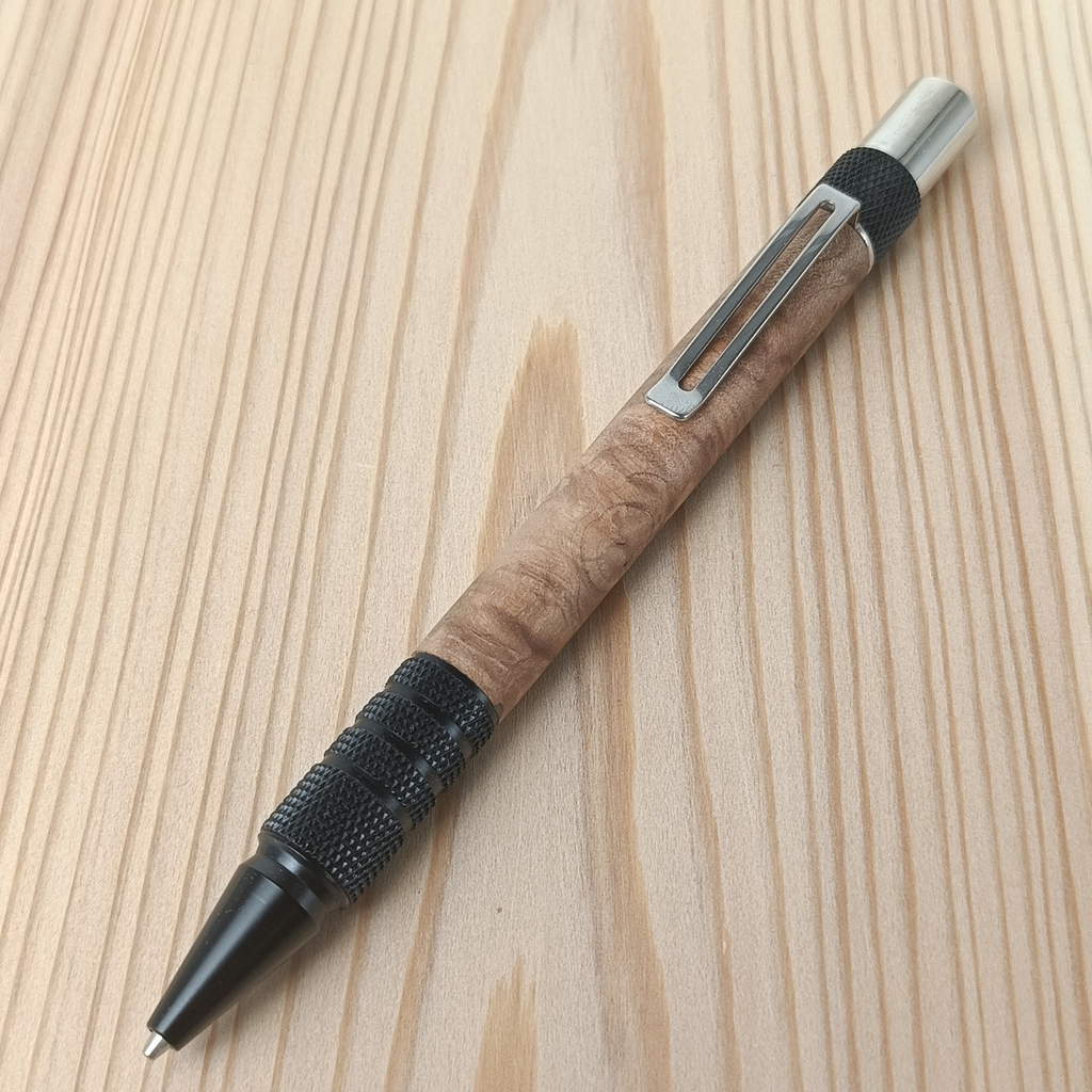 木目を楽しむ木軸シャープペンシル  スタビライズドウッド ブラウンベージュ