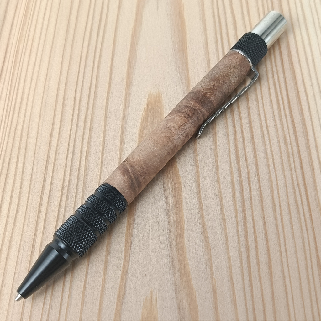 木目を楽しむ木軸シャープペンシル  スタビライズドウッド ブラウンベージュ