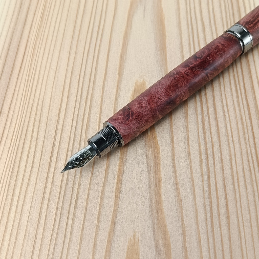 スタビライズドウッド 万年筆 レッド