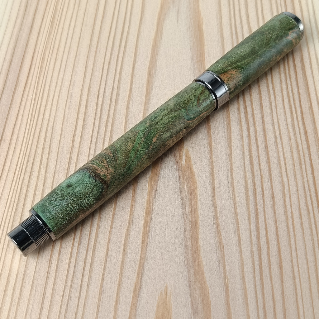 スタビライズドウッド 万年筆 グリーン