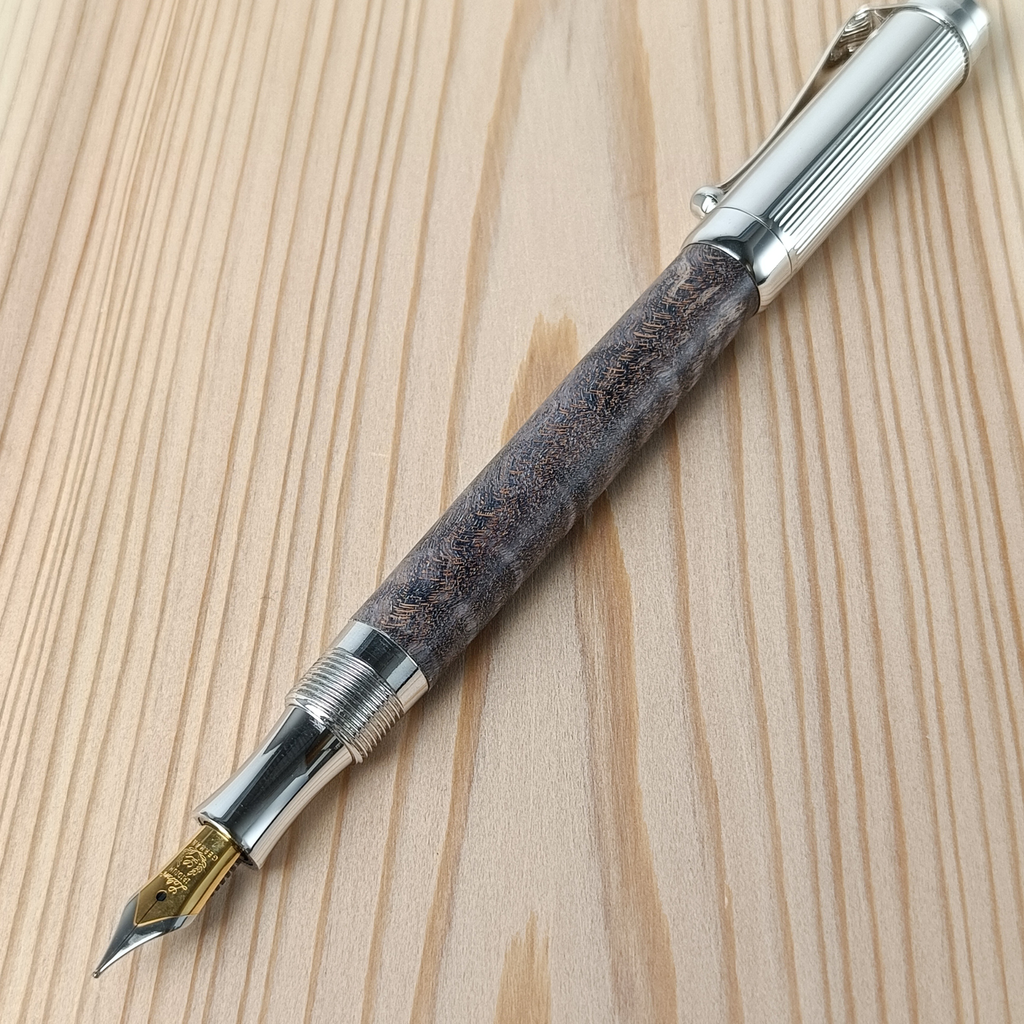 スタビライズドウッド スリム万年筆 アッシュグレー
