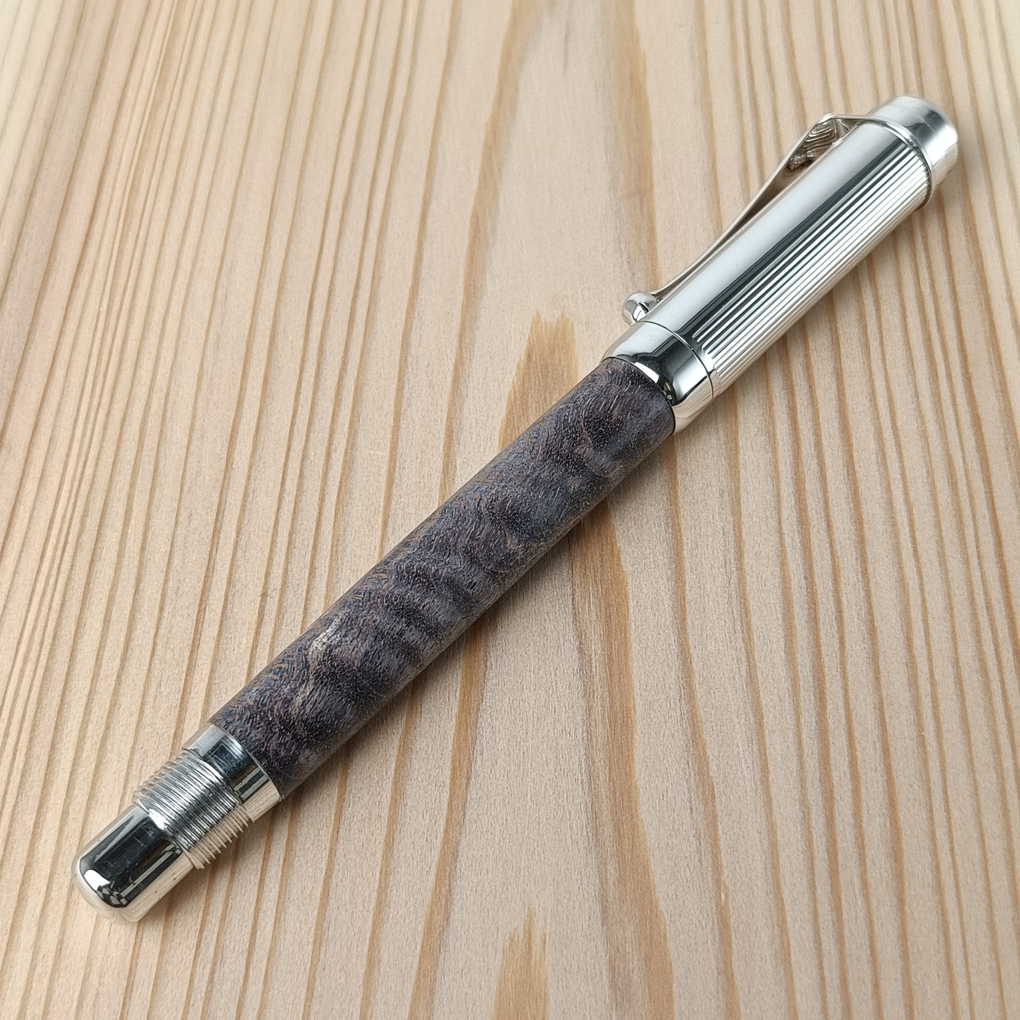 スタビライズドウッド スリム万年筆 アッシュグレー
